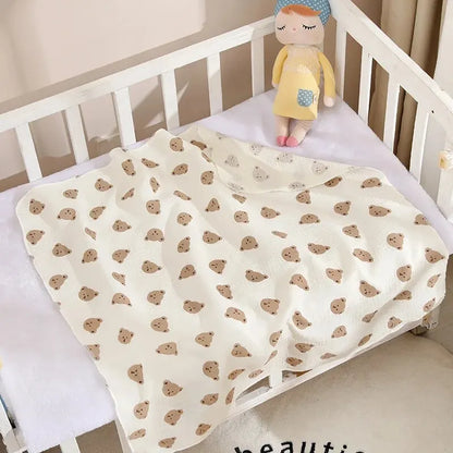 Cotton-Muslin-Blankets-For-Kids-bear-print