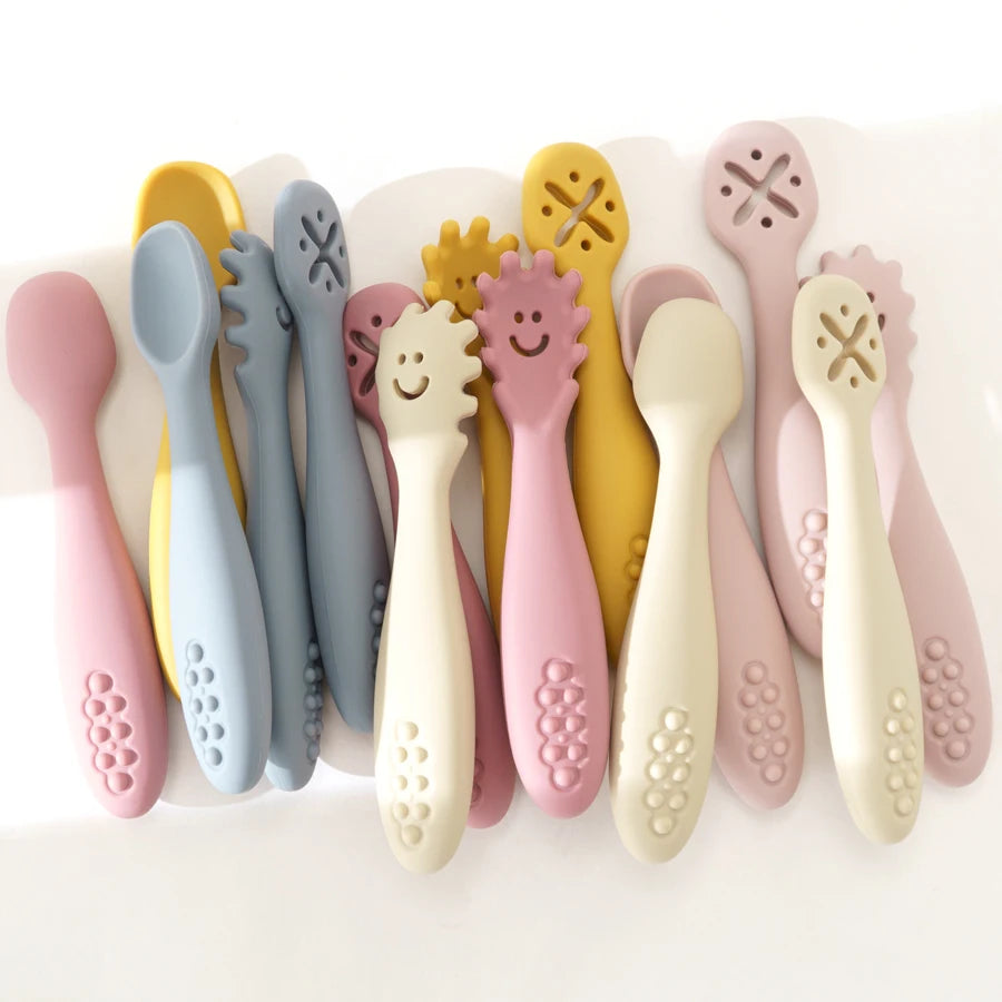 Baby Feeding Utensil Safe and Colorful for Little Ones (Set of 3)